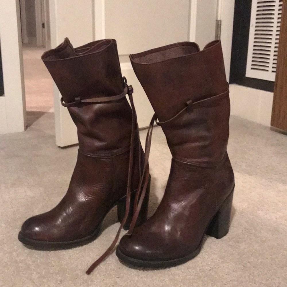 Free bird high heel leather boots